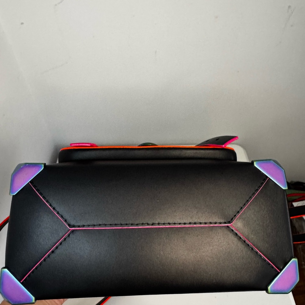 Michael Kors Black Satchel with Multicolor Trim - Picture 5 of 16
